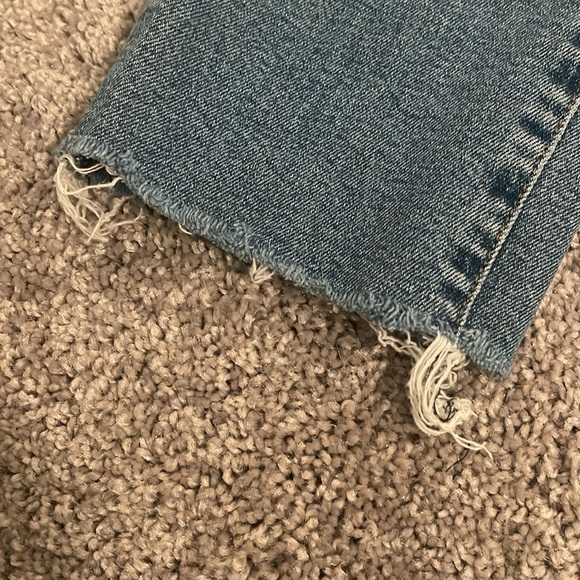 Mavi Ada Mid Rise Distressed Light Blue Wash  Boyfriend Jeans 24X27 - Picture 12 of 13